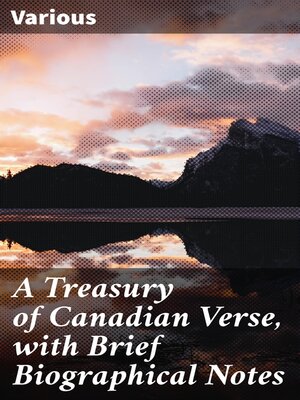 cover image of A Treasury of Canadian Verse, with Brief Biographical Notes